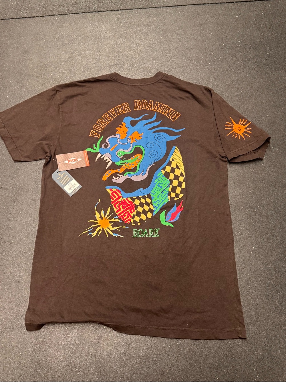 Roark Brown Short-Sleeve 'Forever Roaming'  Garden Prem Graphic Tee